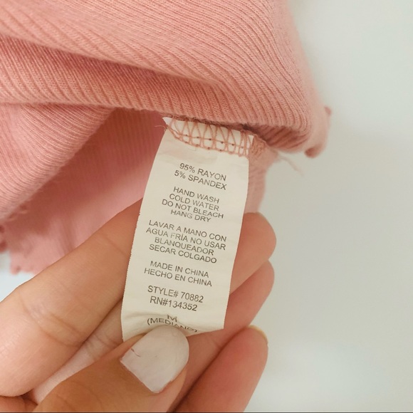 Ambiance Lettuce Edge Short Sleeve Crop Top - Picture 4 of 5